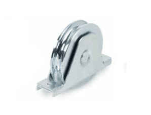 Rueda con soporte atornilllar de doble rodamiento, canal redondo 20 mm