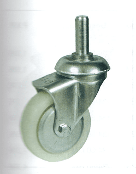 Rueda de polipropileno 42 mm con soporte y espiga AFO