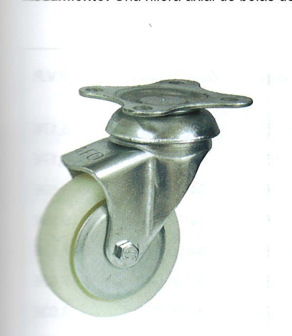 Rueda de polipropileno 80 mm con platina base de sujeción AFO