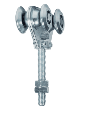 Roldana doble ECO con rodamiento de bolas para guía 60x55 mm AUMON