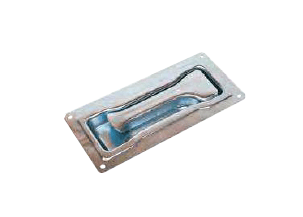 Tirador para encastar con maneta zincado AUMON