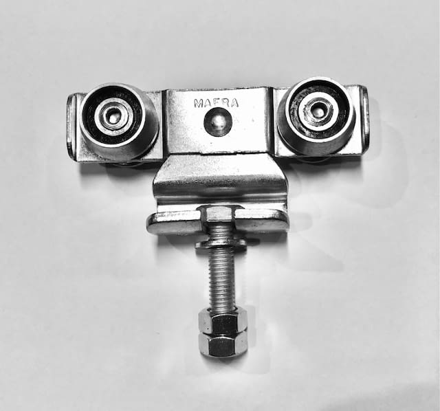 Roldana doble FR2C (rodamiento cónico) para cartolas o guía de 30 mm MAFRA