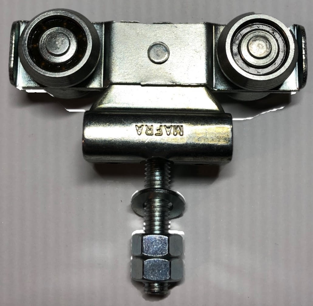 Roldana doble FR2V para cartolas o guía de 30 mm MAFRA