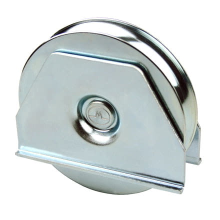 Rueda con soporte soldar canal redondo de 20 mm AUMON