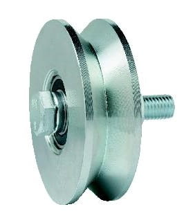 Rueda para puerta corredera, con doble rodamiento, c. angular AUMON