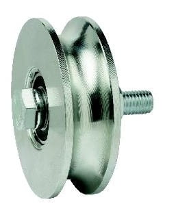 Rueda para puerta corredera, con doble rodamiento, AUMON