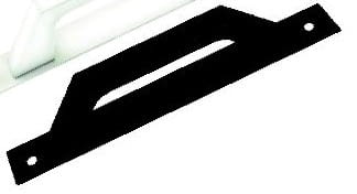 Tirador rectangular de aluminio con placa, color negro, AUMON