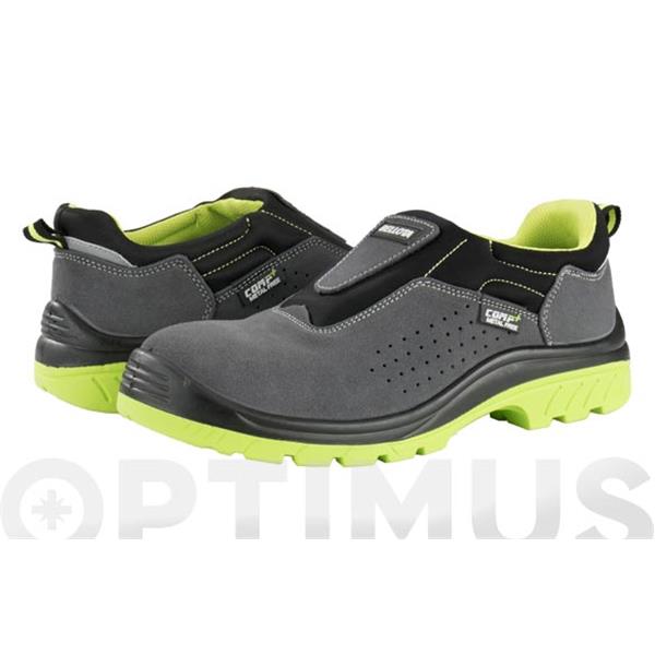 ZAPATO 43 SEGURIDAD SIN CORDONES BELLOTA GRIS S1P
