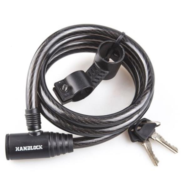 CANDADO ANTIRROBO CABLE 12mm LLAVE 1.8M