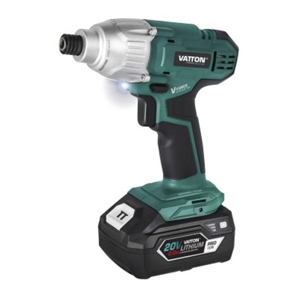 ATORNILLADOR IMPACTO BATERIA 20V BATERIA 2.0Ah Y CARGADOR **OFERTA** VATTON