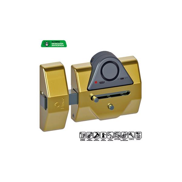 CERROJO ALTA SEGURIDAD 7930RSA CON ALARMA, REFORZADO CROMO MATE