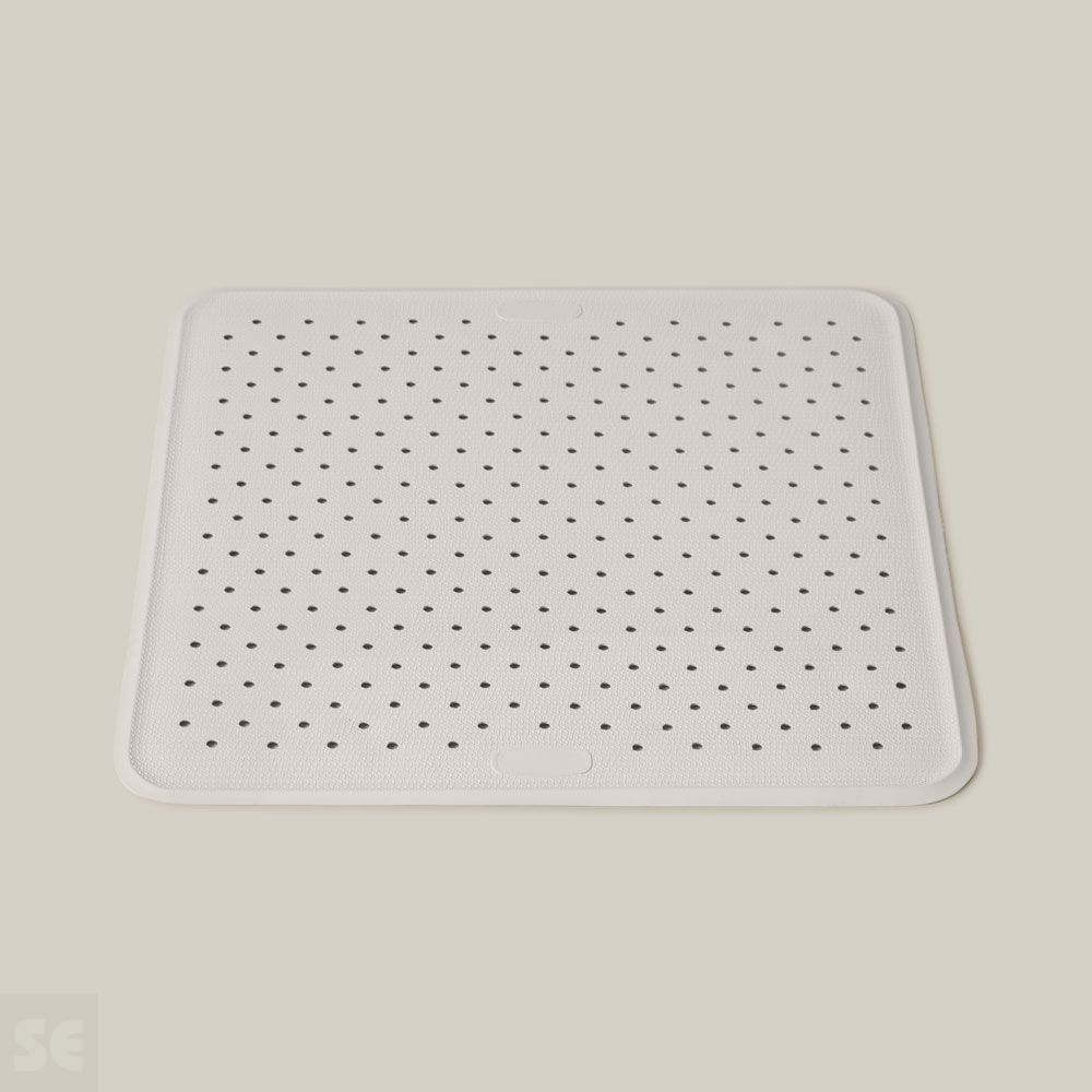 Alfombra Ducha Caucho 43 x 43 cm. Blanca