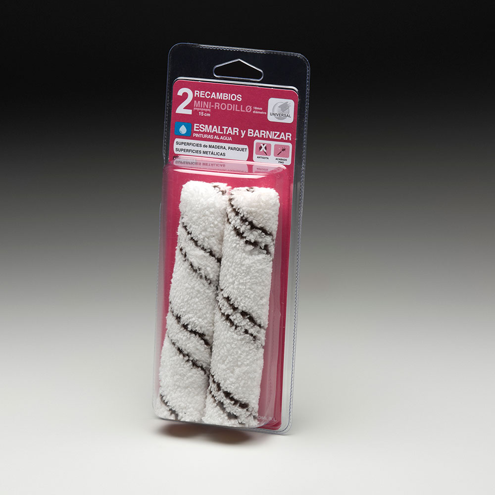 Pack 2 Recambios Midis Rod. Microfibra 30 12 Cm Esmaltar Y Barnizar