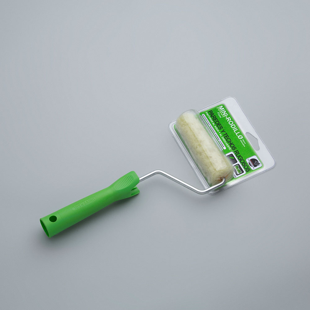 Midis Rodillo Hilo Verde   30      12 Cm + Varilla Paredes Y Techos Rugo