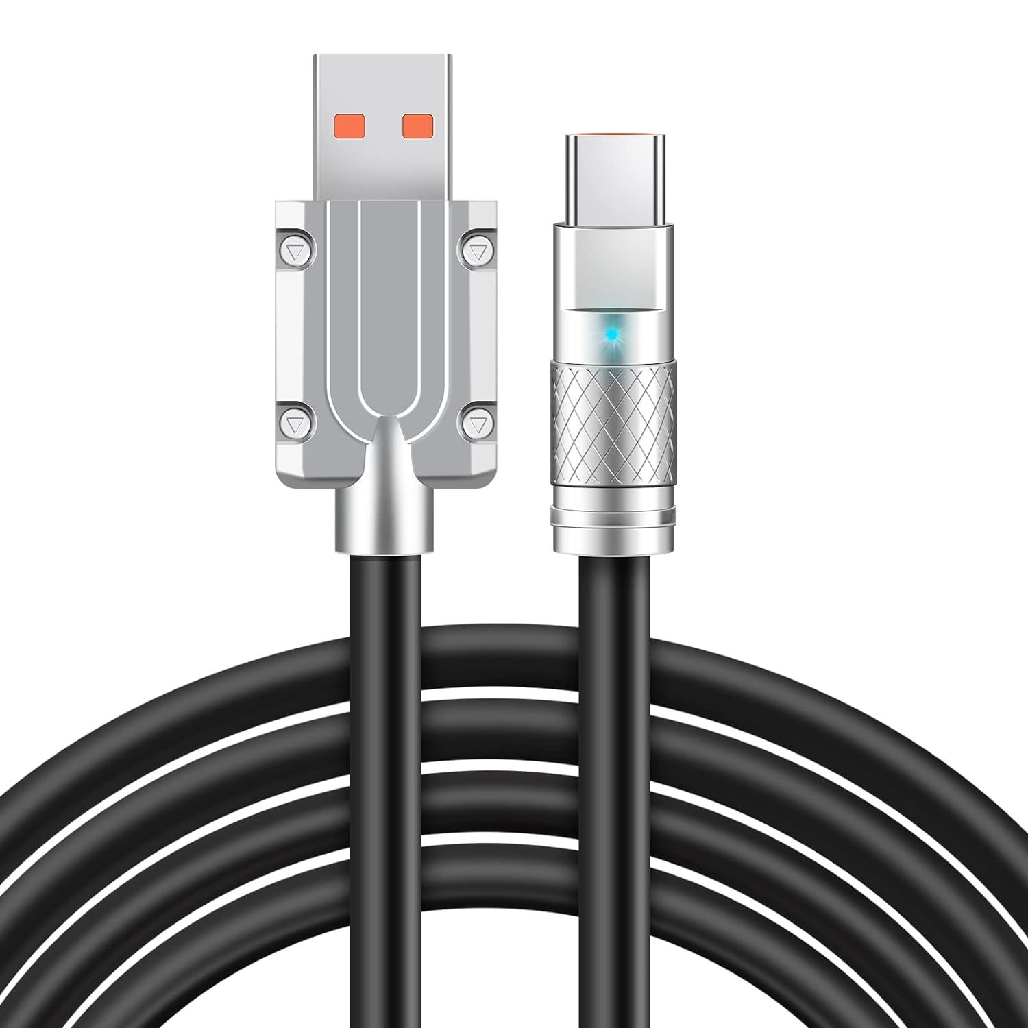 Cable USB Tipo C De Carga Rápida 6A 120W 1 M Negro