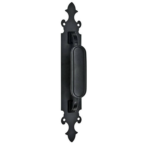 Manillones, pomos y llamadores de forja - Manillón con Placa 11158 275x43 mm Negro