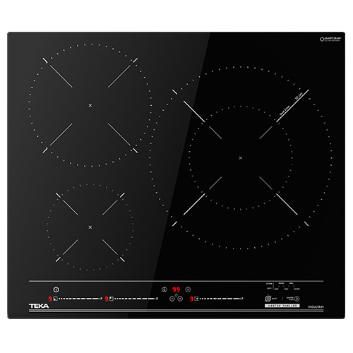 Placas de inducción - TEKA Encimera Inducción IZC 63320 MPS BK 3 Zonas Cristal Negro