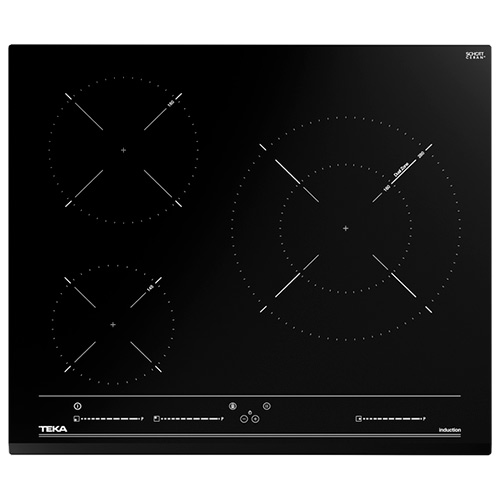Placas de inducción - TEKA Encimera Inducción IZC 63015 MSS 3 Zonas Cristal Negro