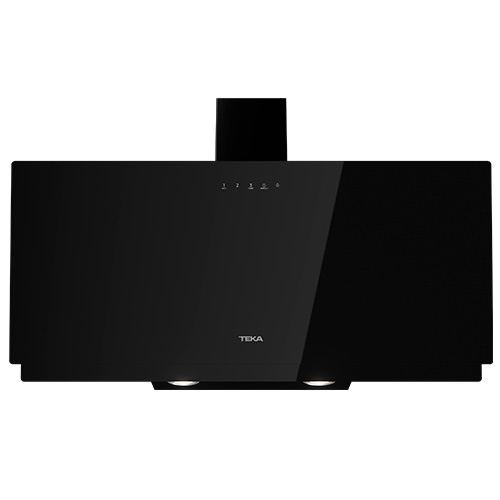 Campanas extractoras - TEKA Campana Inclinada DVN 97050 TTC BK 90 cm Cristal Negro
