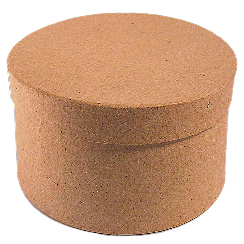 Caja Papel Maché Redonda Diám. 15x7 cm