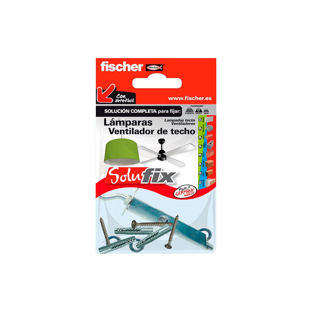 Kit fijación lámparas y ventilador techo - Solufix