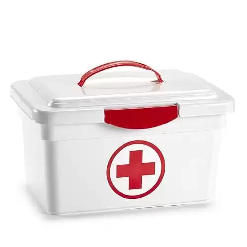 Caja Botiquin Primeros Auxilios Con Tapa Y Asa 8 Litros Blanco