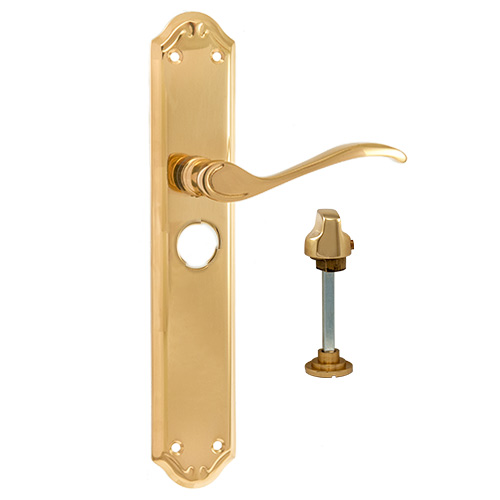 Manivelas con placa - Juego Manivelas con Placa y Condena Descondena 1532 Latón Pulido