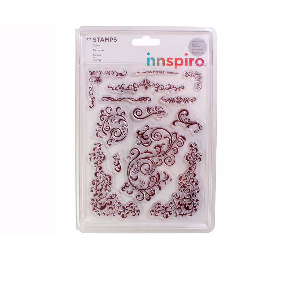 Set Sellos Acrílicos Arabescos 14x18Cm