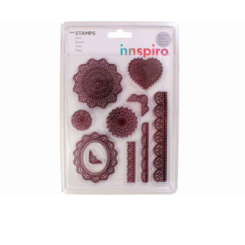 Set Sellos Acrílicos Encaje 14x18Cm