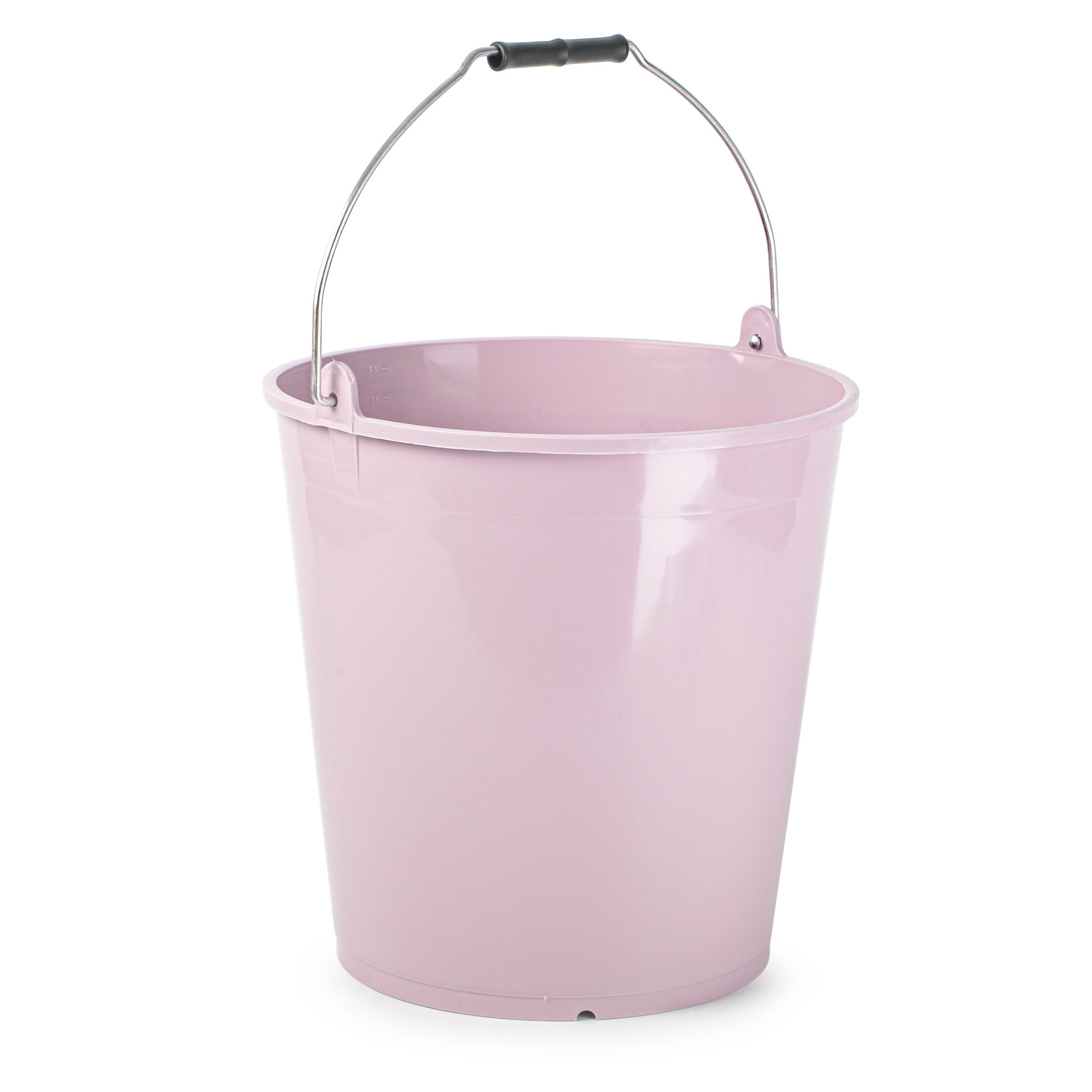 Cubo Plastico Reciclado Engomados 15 Litros Rosa Claro