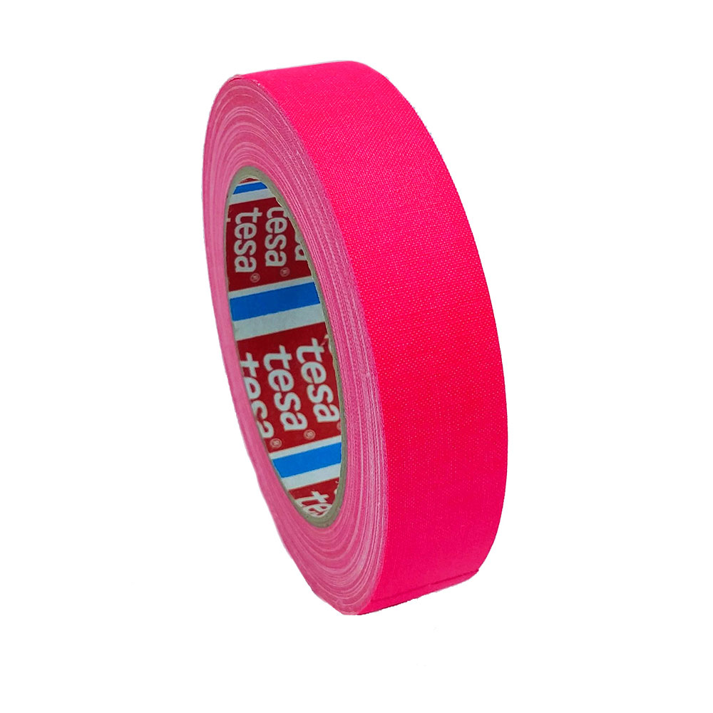 Cinta Adh. Tesa 4671 Tejido Mate Rosa Fluorescente 25Mx25Mm
