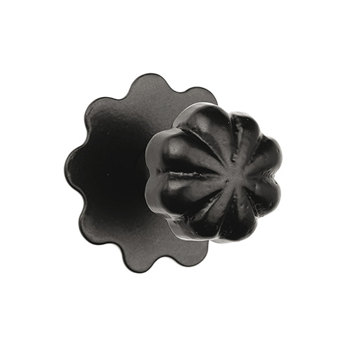 Tiradores de forja - Pomo con Placa 232 Negro