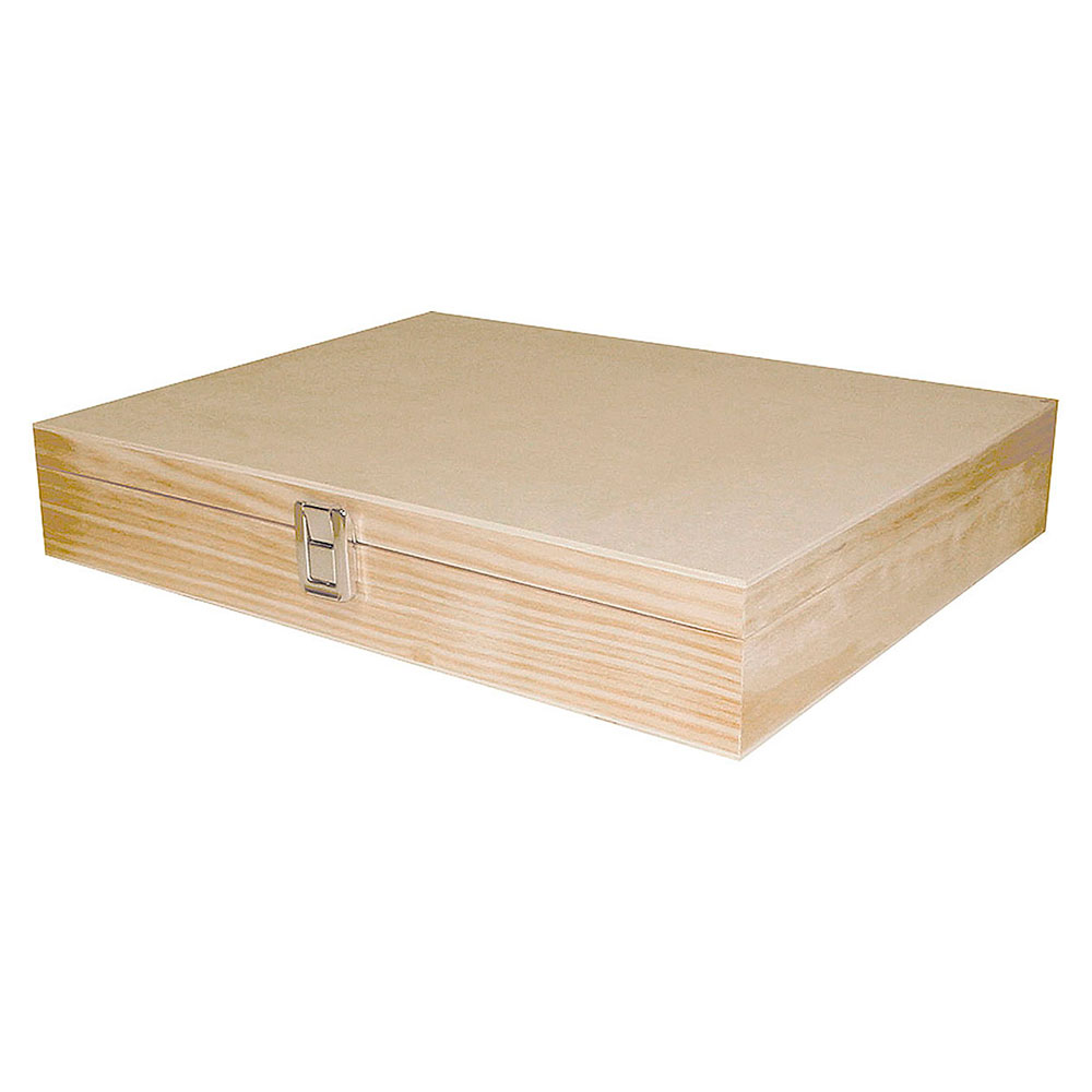 Caja Pino/Chapa Cant. Rect. 32x26x8