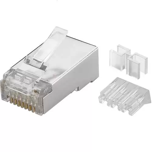 Conector De Red RJ45 CAT 6A STP (10ud/bolsa) Transparente