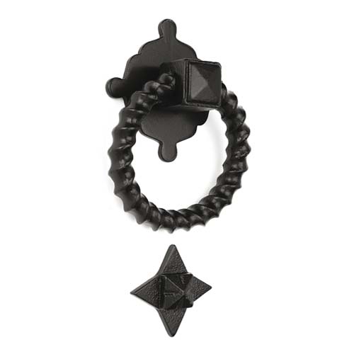 Manillones, pomos y llamadores de forja - Llamador 302 Circular Negro