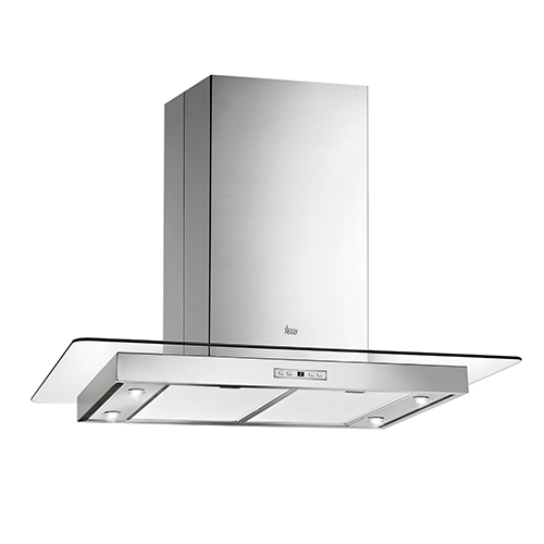 Campanas extractoras - TEKA Campana Ala de Cristal DG3 Isla 985 Inox