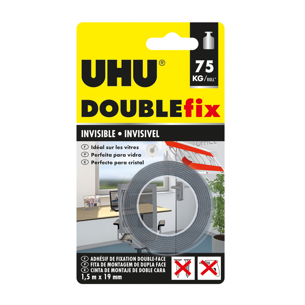 Uhu Doublefix Invisible Cinta Doble Cara 1,5 m