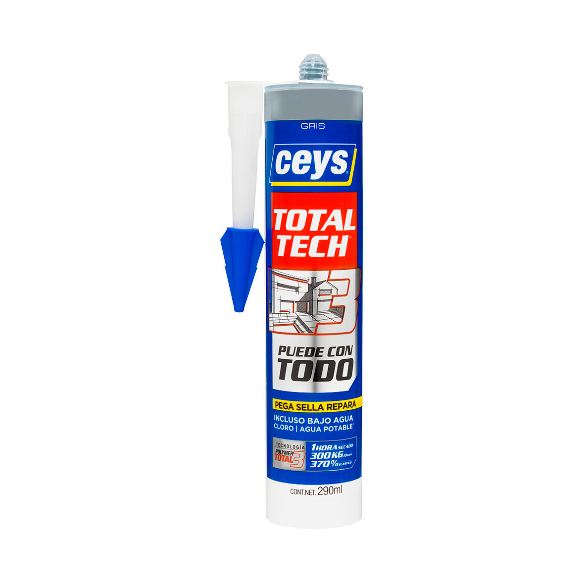 Ceys Total Tech Gris Cartucho 290Ml