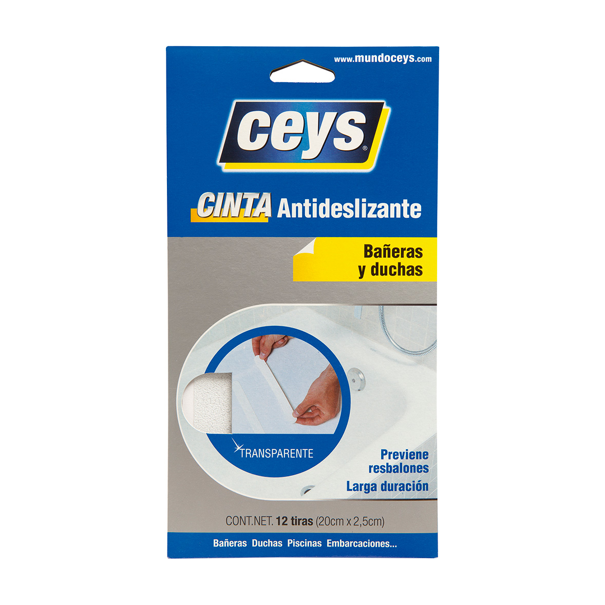 Tiras Antidesliz Bañeras Transparente