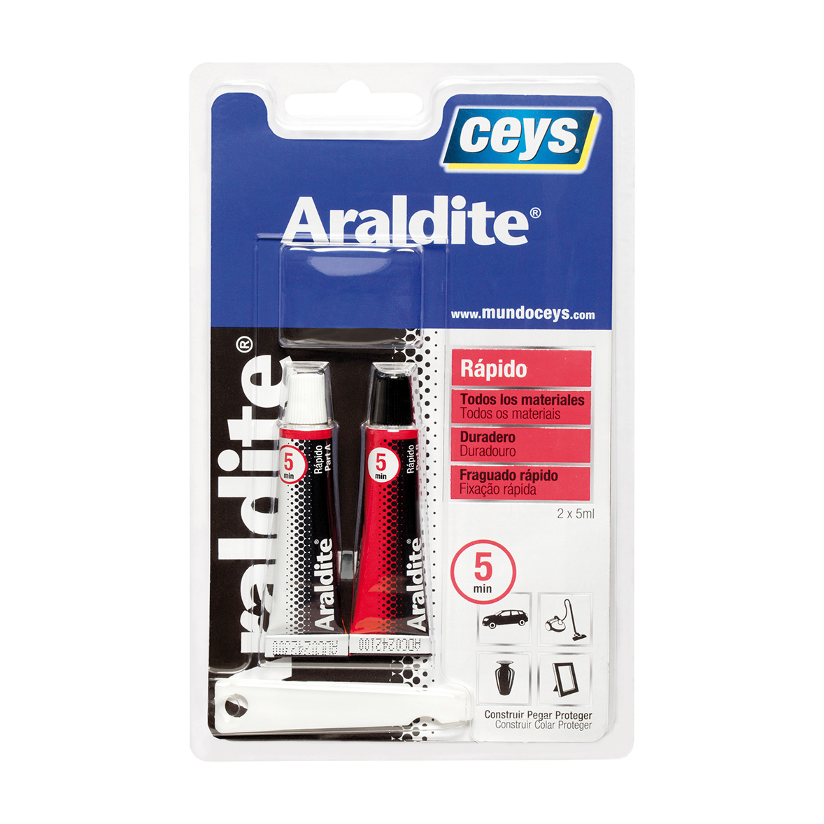 Araldit Rapido Pequeño Blister 5+5Ml