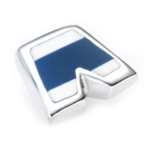 Pomos mueble - Pomo Junior 47x38 mm Pantalón Cromo y Azul