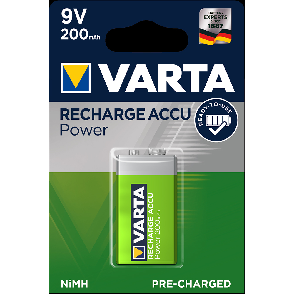 Bateria 9V. Nimh Lr22, Recargable. 200Mah