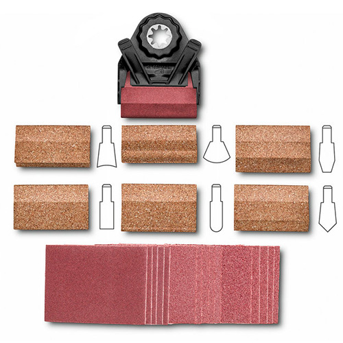 Consumibles para herramientas - FEIN Set de Lijado de Perfiles 22 Piezas SLP