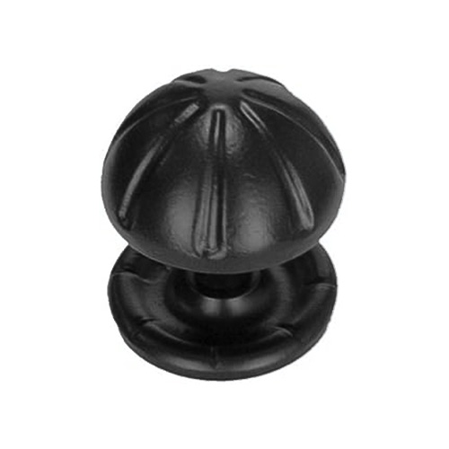 Manillones, pomos y llamadores de forja - Pomo Fijo Felipe II 73062 Ø75mm Negro
