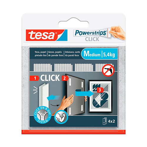 Perchas - Tiras para Colgar Cuadros Tesa Powerstrips M 4x2