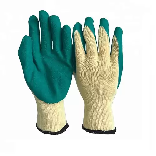 Guantes De Trabajo En Fibra Nylon Recubrimiento De PU Talla XL Amarillo