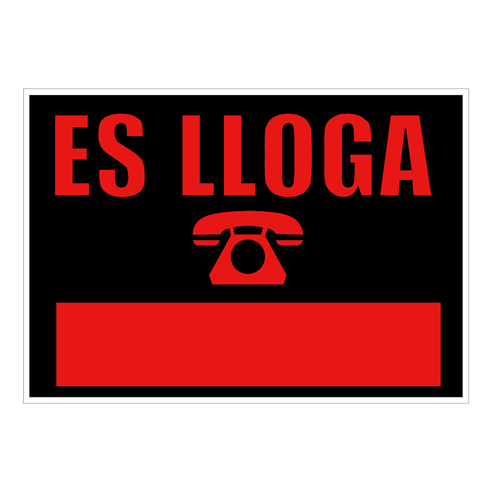 Cartel Es Lloga 70 x 50 Cm
