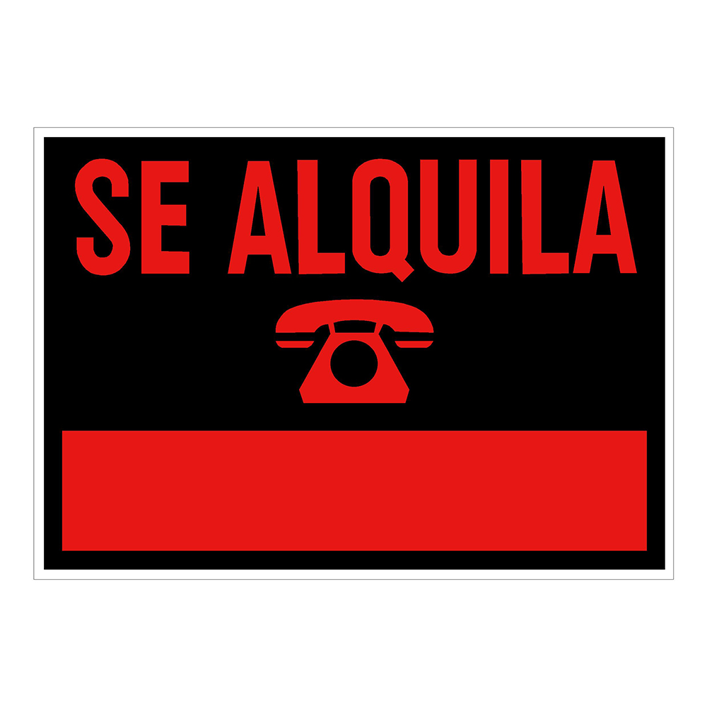 Cartel Plastico Se Alquila Ref. 209 500x350 Cm.