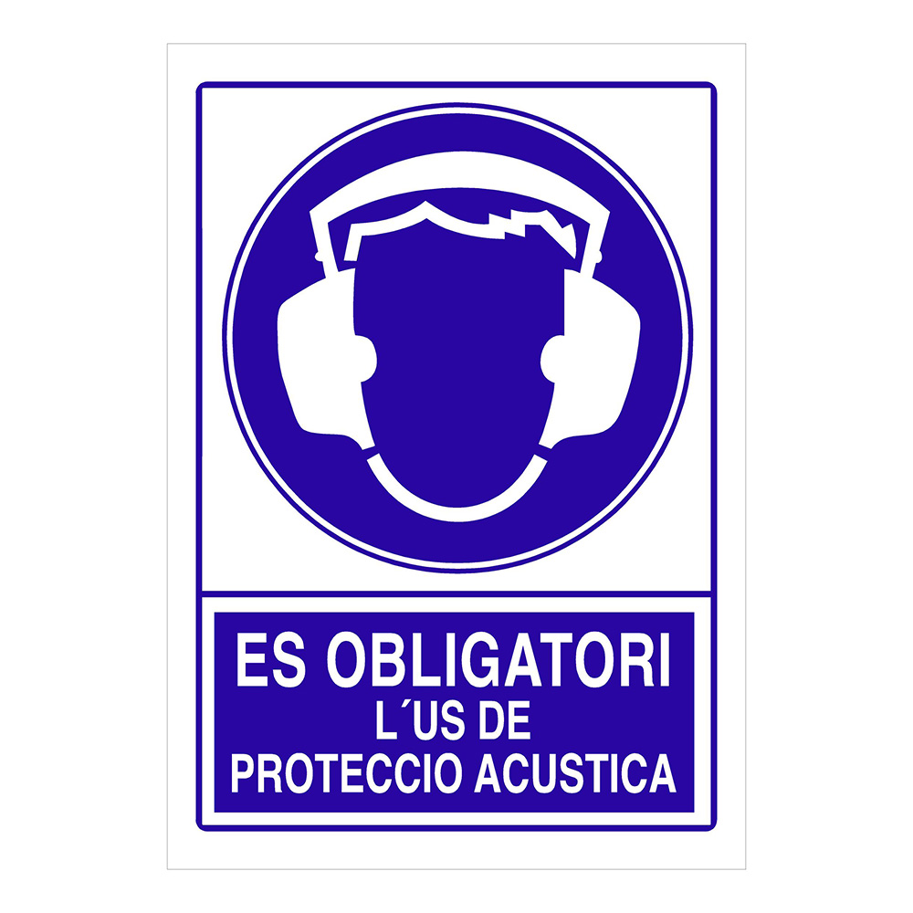 Señal Uso Obligatorio Silueta Protección Acú. 21x30 Ref. So-17 (Catalan)