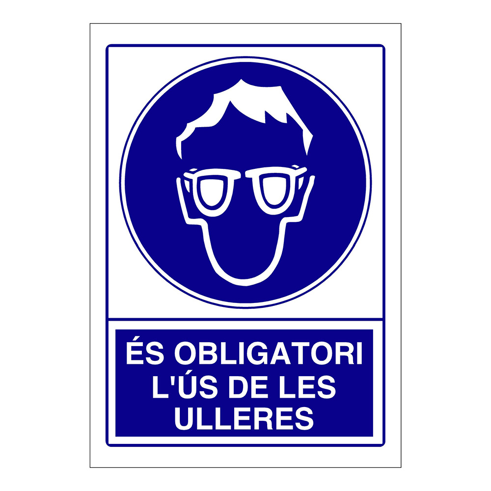 Señal Uso Obligatorio Uso Gafas 21x30 Ref. So-23 (Catalan)